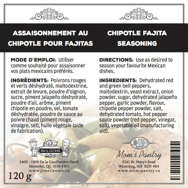 Chipotle Fajita Seasoning Mom's Pantry