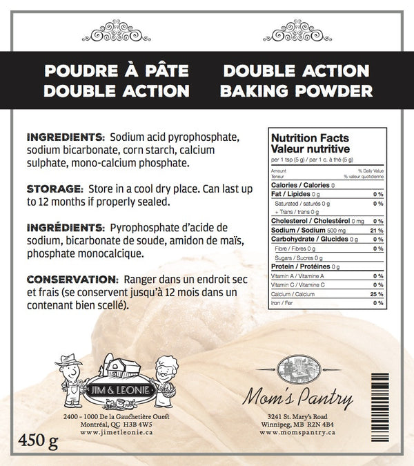 Baking Powder, doubleaction Mom's Pantry