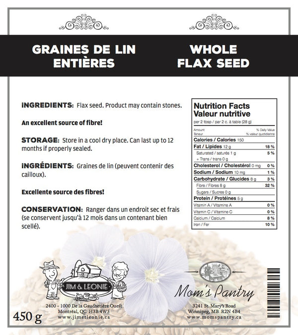 Flax Seed, whole Mom's Pantry