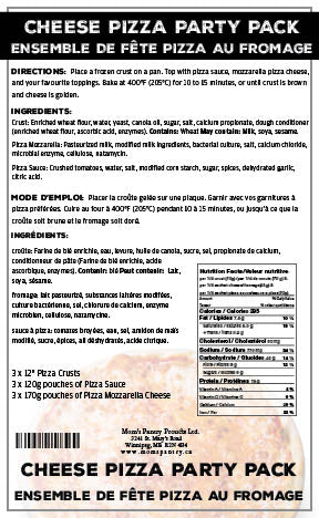 Cheese Pizza Party Pack