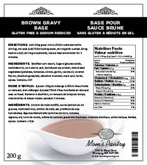 Brown Gravy Base  (Gluten Free & Sodium Reduced)
