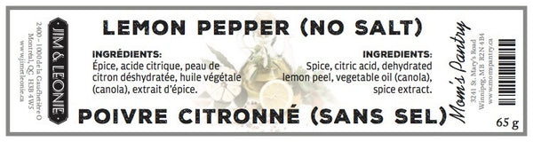 Lemon Pepper (no salt)