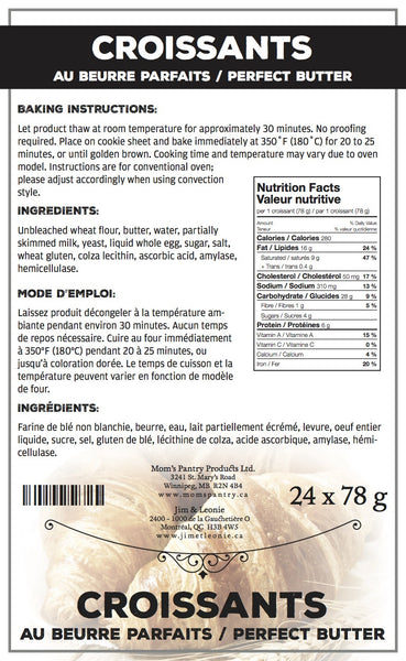 Perfect Butter Croissants  24 x 78 g