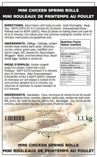 Mini Chicken Spring Rolls